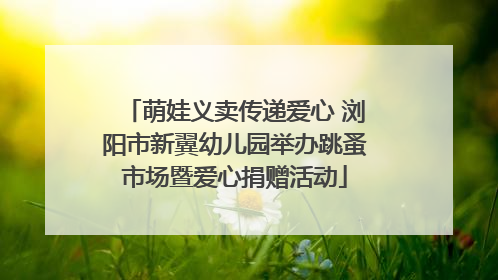 萌娃义卖传递爱心 浏阳市新翼幼儿园举办跳蚤市场暨爱心捐赠活动