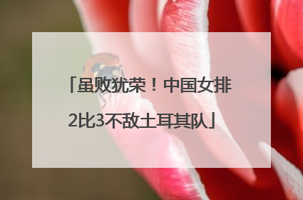 虽败犹荣！中国女排2比3不敌土耳其队