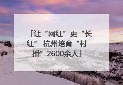 让“网红”更“长红” 杭州培育“村播”2600余人