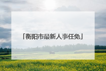 衡阳市最新人事任免