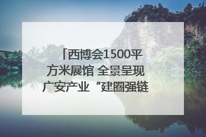 西博会1500平方米展馆 全景呈现广安产业“建圈强链”｜西博视界