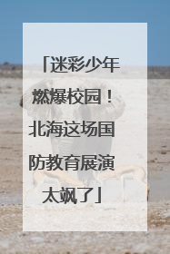 迷彩少年燃爆校园！北海这场国防教育展演太飒了