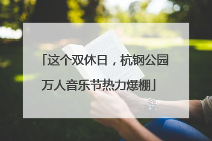 这个双休日，杭钢公园万人音乐节热力爆棚