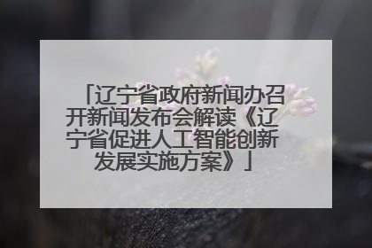 辽宁省政府新闻办召开新闻发布会解读《辽宁省促进人工智能创新发展实施方案》