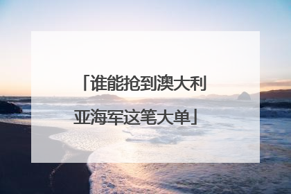 谁能抢到澳大利亚海军这笔大单