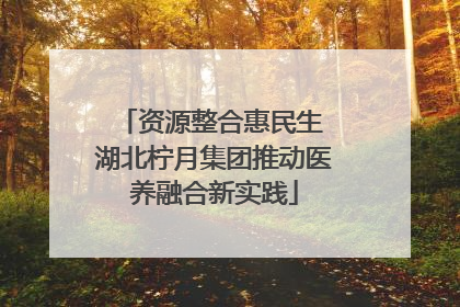 资源整合惠民生 湖北柠月集团推动医养融合新实践