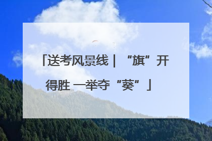 送考风景线｜“旗”开得胜 一举夺“葵”