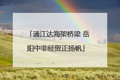 通江达海架桥梁 岳阳中非经贸正扬帆