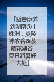 避暑康养到湖南③丨株洲：炎陵神农谷&茶陵花湖谷 夏日消暑好去处