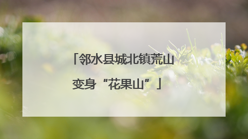 邻水县城北镇荒山变身“花果山”