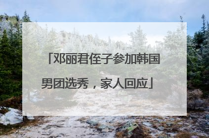 邓丽君侄子参加韩国男团选秀，家人回应