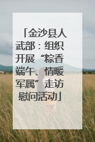 金沙县人武部：组织开展“粽香端午、情暖军属”走访慰问活动