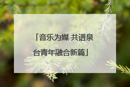 音乐为媒 共谱泉台青年融合新篇