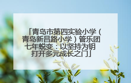 青岛市第四实验小学（青岛新昌路小学）管乐团七年蜕变：以坚持为钥 打开多元成长之门