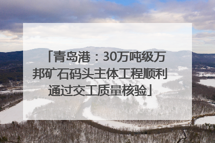 青岛港：30万吨级万邦矿石码头主体工程顺利通过交工质量核验