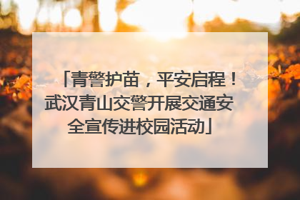 青警护苗，平安启程！武汉青山交警开展交通安全宣传进校园活动