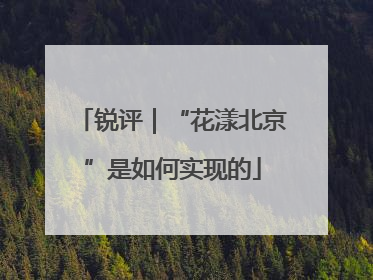 锐评｜“花漾北京”是如何实现的