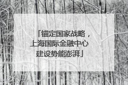 锚定国家战略，上海国际金融中心建设势能澎湃