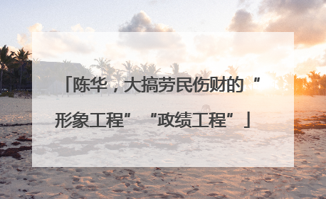 陈华，大搞劳民伤财的“形象工程”“政绩工程”