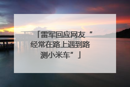 雷军回应网友“经常在路上遇到路测小米车”