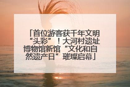 首位游客获千年文明“头彩”！大河村遗址博物馆新馆“文化和自然遗产日”璀璨启幕