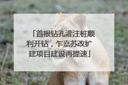 首根钻孔灌注桩顺利开钻，乍嘉苏改扩建项目建设再提速