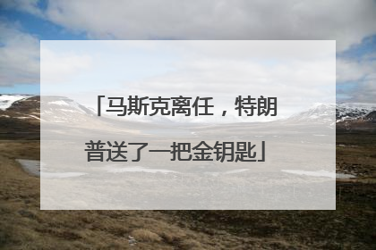 马斯克离任，特朗普送了一把金钥匙