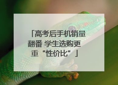 高考后手机销量翻番 学生选购更重“性价比”