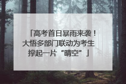 高考首日暴雨来袭！大悟多部门联动为考生撑起一片“晴空”