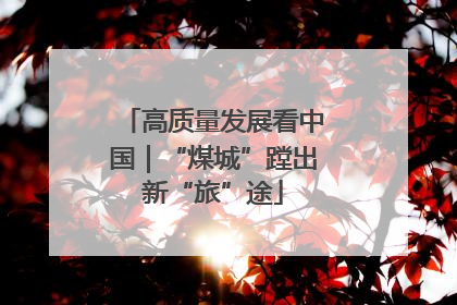 高质量发展看中国｜“煤城”蹚出新“旅”途