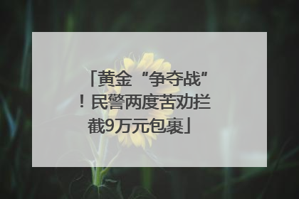 黄金“争夺战”！民警两度苦劝拦截9万元包裹