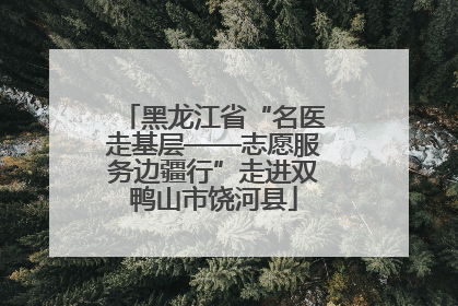 黑龙江省“名医走基层——志愿服务边疆行”走进双鸭山市饶河县
