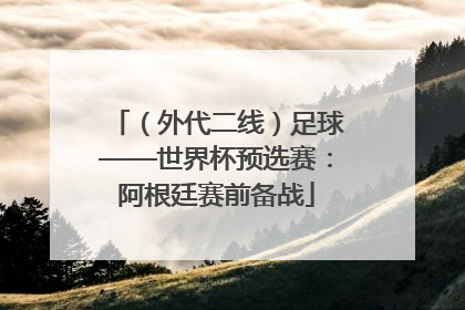 （外代二线）足球——世界杯预选赛：阿根廷赛前备战