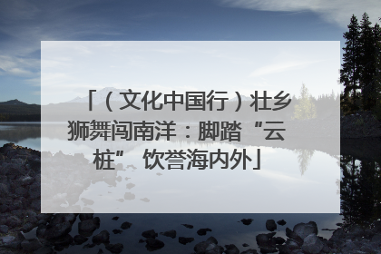 （文化中国行）壮乡狮舞闯南洋：脚踏“云桩” 饮誉海内外