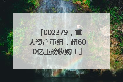 002379，重大资产重组，超600亿重磅收购！