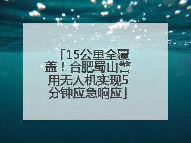 15公里全覆盖！合肥蜀山警用无人机实现5分钟应急响应