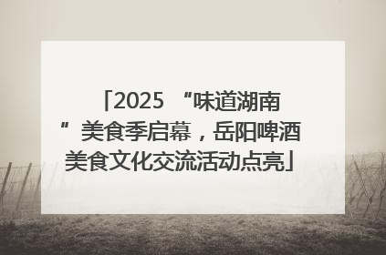 2025 “味道湖南”美食季启幕，岳阳啤酒美食文化交流活动点亮