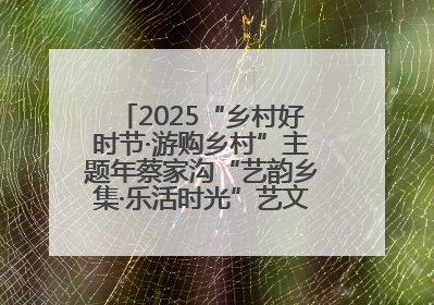 2025“乡村好时节·游购乡村”主题年蔡家沟“艺韵乡集·乐活时光”艺文嘉年华活动启幕