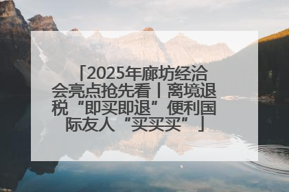 2025年廊坊经洽会亮点抢先看丨离境退税“即买即退”便利国际友人“买买买”